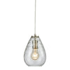 Lagoon 6'' Wide 1-Light Mini Pendant - Satin Nickel with Clear
