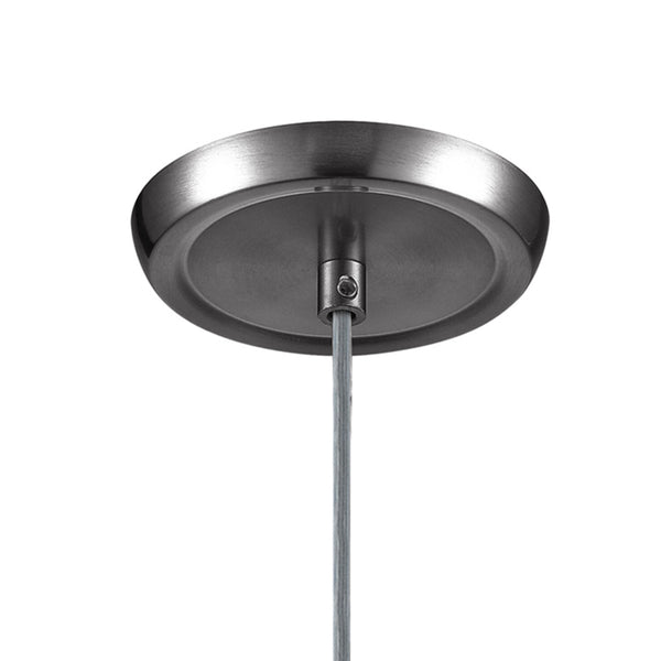 Lungo 3'' Wide 1-Light Mini Pendant - Satin Nickel with Snow White Glass