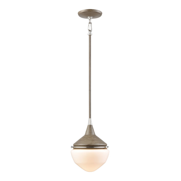 Mid-Century Schoolhouse 12'' Wide 1-Light Mini Pendant - Pecan