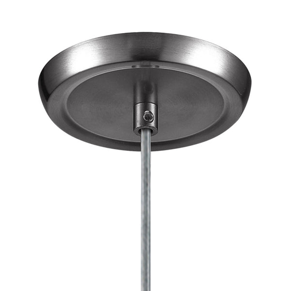 Milan 3'' Wide 1-Light Mini Pendant - Satin Nickel with Mountain Glass