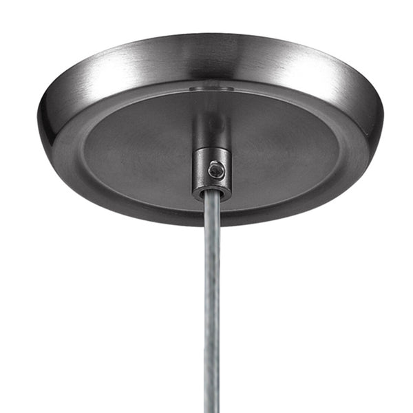 Milan 3'' Wide 1-Light Mini Pendant - Satin Nickel with Simple White Glass