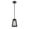 Open Louvers 6.75'' Wide 1-Light Mini Pendant - Matte Black