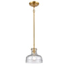 Orinoco 8'' Wide 1-Light Mini Pendant - Satin Brass