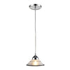 Refraction 7'' Wide 1-Light Mini Pendant - Polished Chrome with White Glass