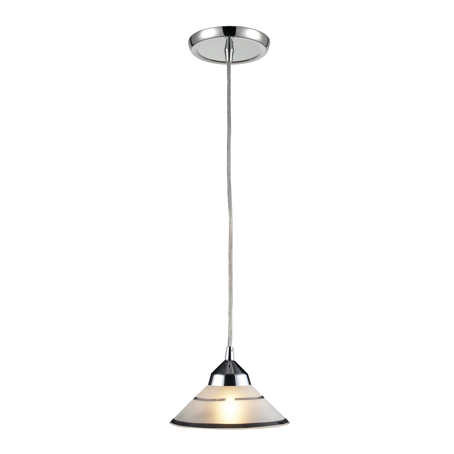 Refraction 7'' Wide 1-Light Mini Pendant - Polished Chrome with White Glass