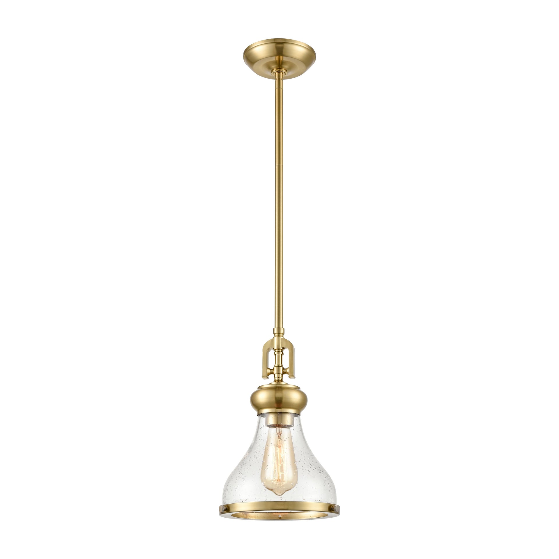 Rutherford 8.5'' Wide 1-Light Mini Pendant - Satin Brass