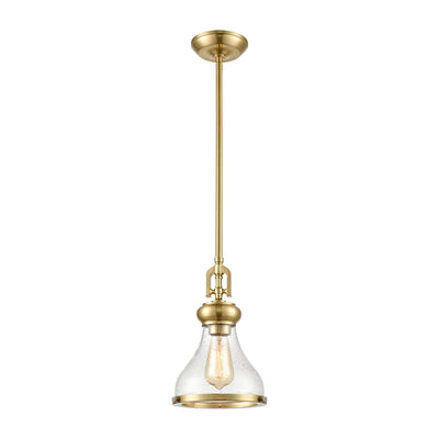 Rutherford 8.5'' Wide 1-Light Mini Pendant - Satin Brass