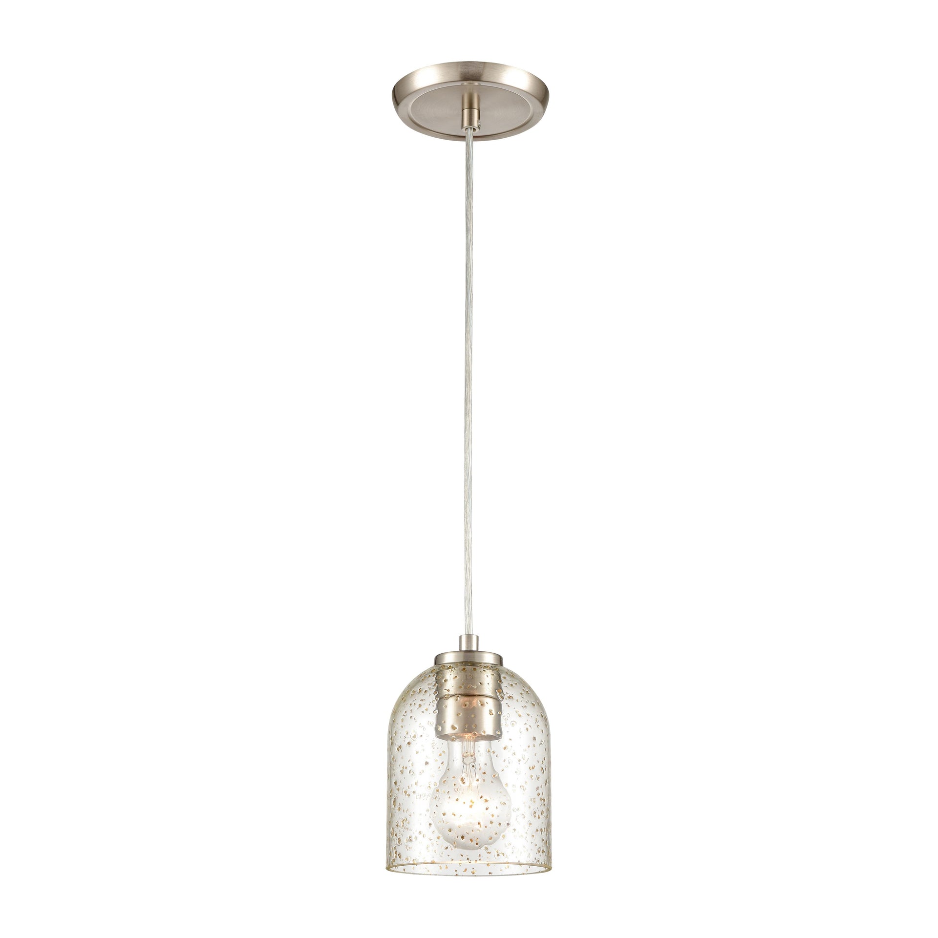 Sprinkle 5'' Wide 1-Light Mini Pendant - Satin Nickel