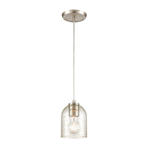 Sprinkle 5'' Wide 1-Light Mini Pendant - Satin Nickel