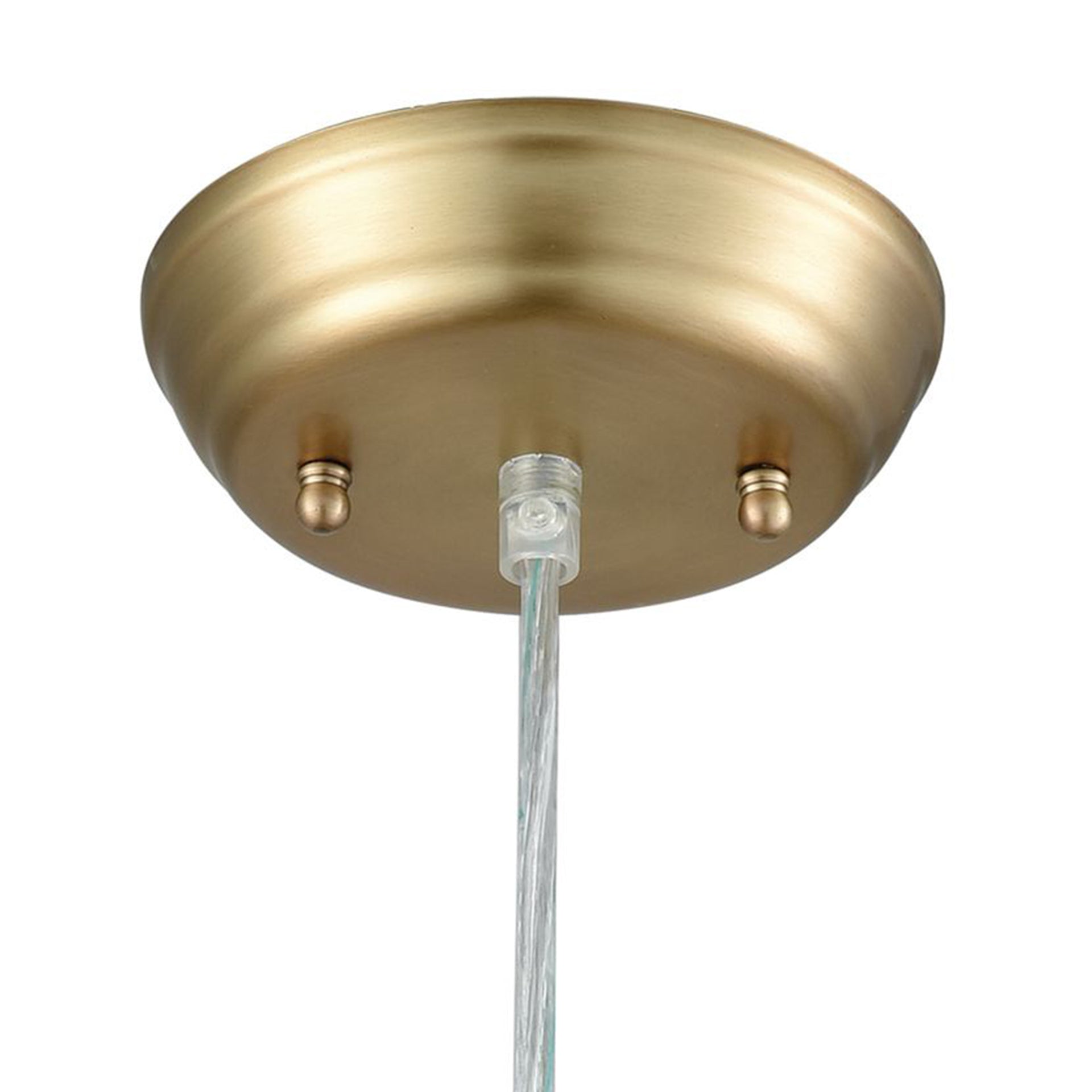 Spun Aluminum 7'' Wide 1-Light Mini Pendant - French Brass