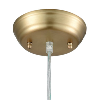 Spun Aluminum 7'' Wide 1-Light Mini Pendant - French Brass