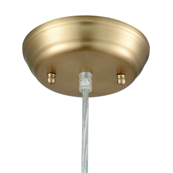 Spun Aluminum 7'' Wide 1-Light Mini Pendant - French Brass
