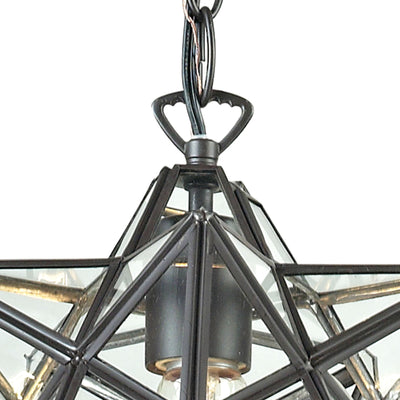 Moravian Star 12'' Wide 1-Light Mini Pendant - Oil Rubbed Bronze