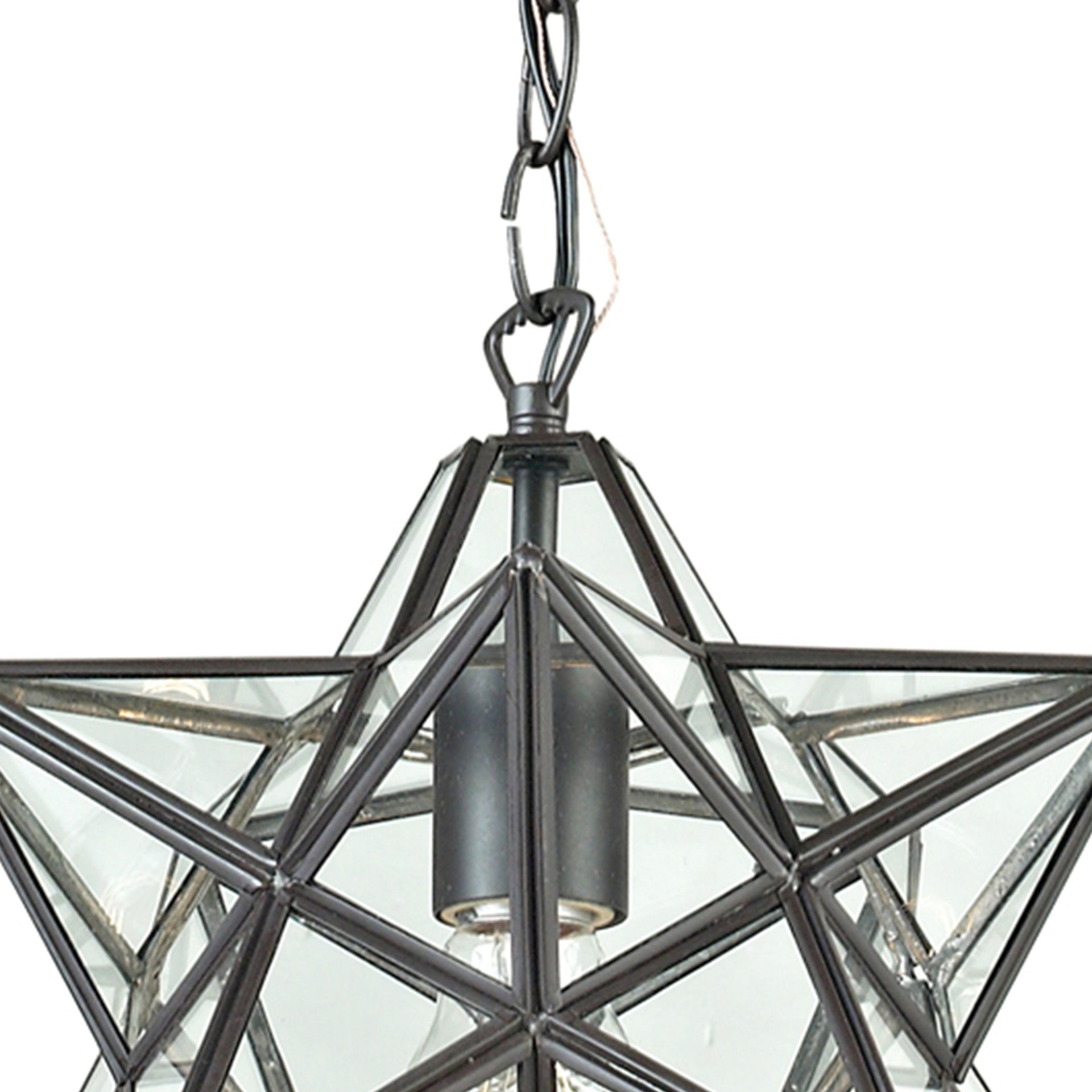 Moravian Star 9'' Wide 1-Light Mini Pendant - Oil Rubbed Bronze