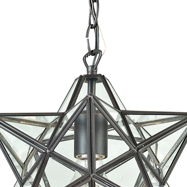 Moravian Star 9'' Wide 1-Light Mini Pendant - Oil Rubbed Bronze