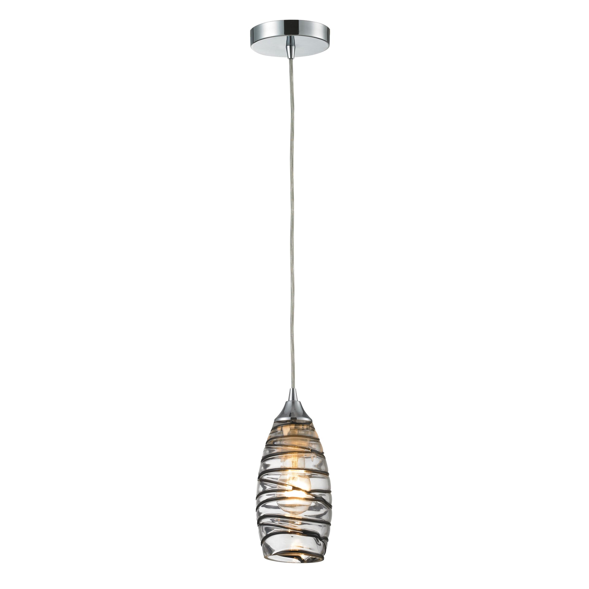 Twister 5'' Wide 1-Light Mini Pendant - Polished Chrome