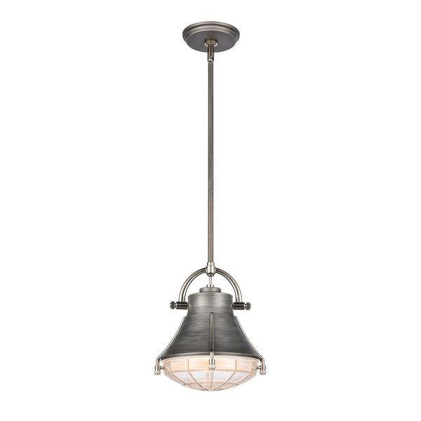 Urbanite 9'' Wide 1-Light Mini Pendant - Weathered Zinc