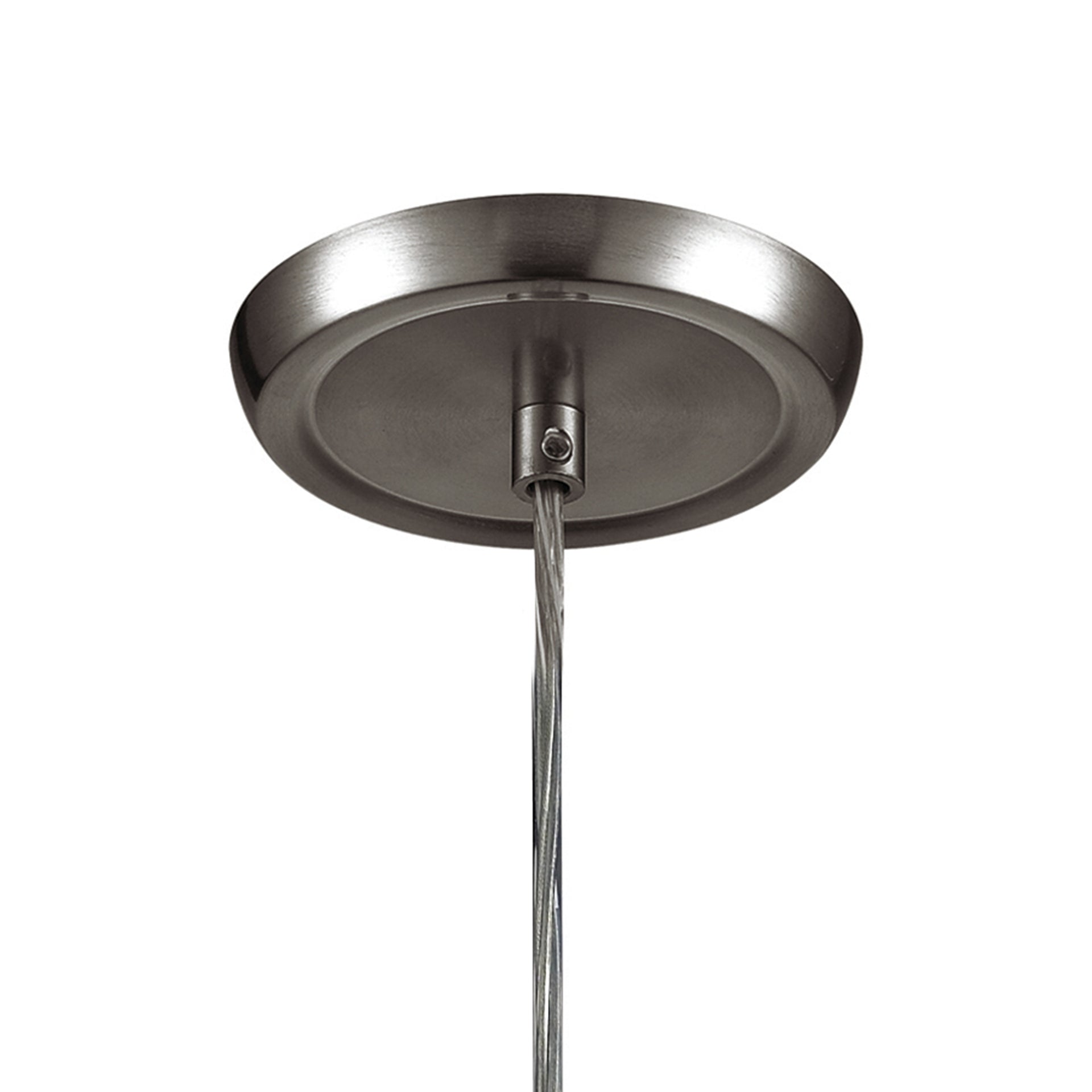 Vesta 5'' Wide 1-Light Mini Pendant - Satin Nickel with White Glass