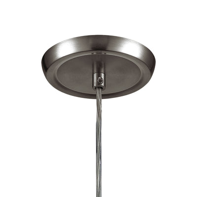 Vesta 5'' Wide 1-Light Mini Pendant - Satin Nickel with White Glass