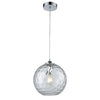 Watersphere 10'' Wide 1-Light Mini Pendant - Polished Chrome with Clear