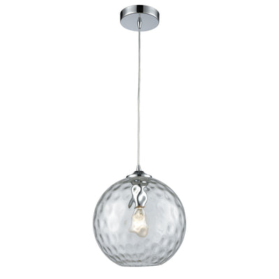 Watersphere 10'' Wide 1-Light Mini Pendant - Polished Chrome with Clear
