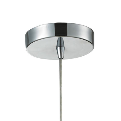 Watersphere 10'' Wide 1-Light Mini Pendant - Polished Chrome with Amber