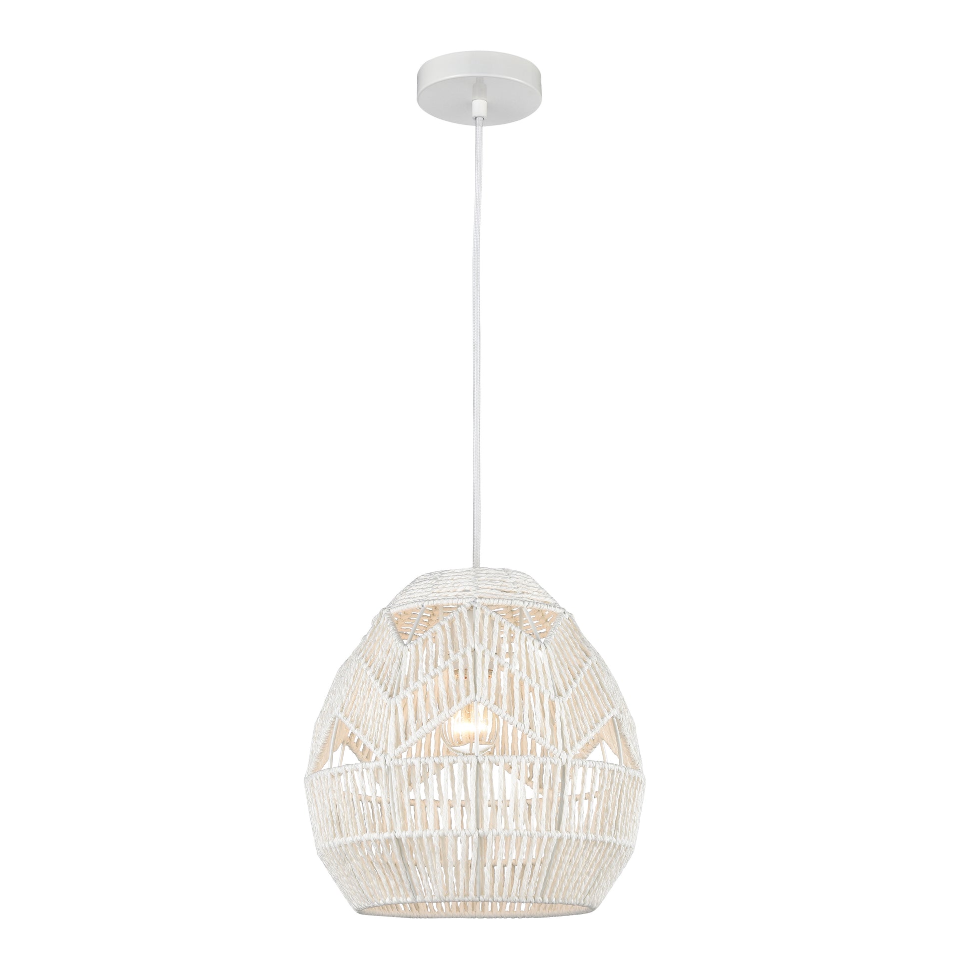 Boho 12'' Wide 1-Light Mini Pendant - White