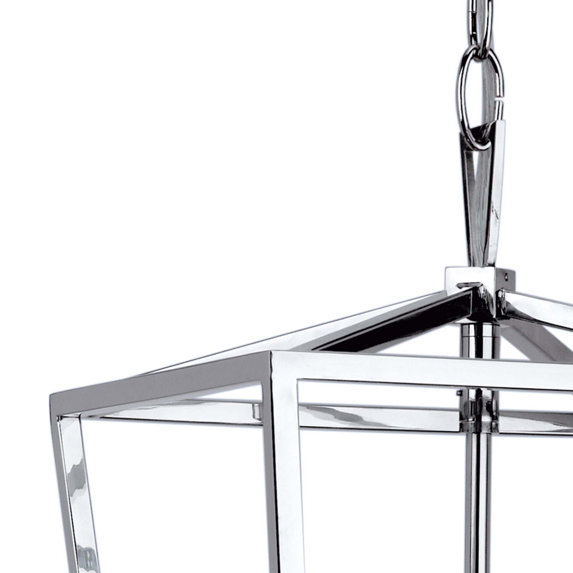 Cage 12'' Wide 4-Light Pendant - Polished Nickel