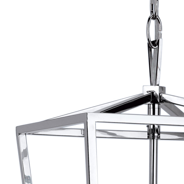 Cage 12'' Wide 4-Light Pendant - Polished Nickel