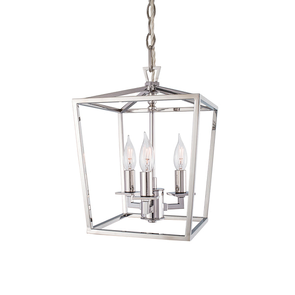 Cage 10.25'' Wide 3-Light Mini Pendant - Polished Nickel