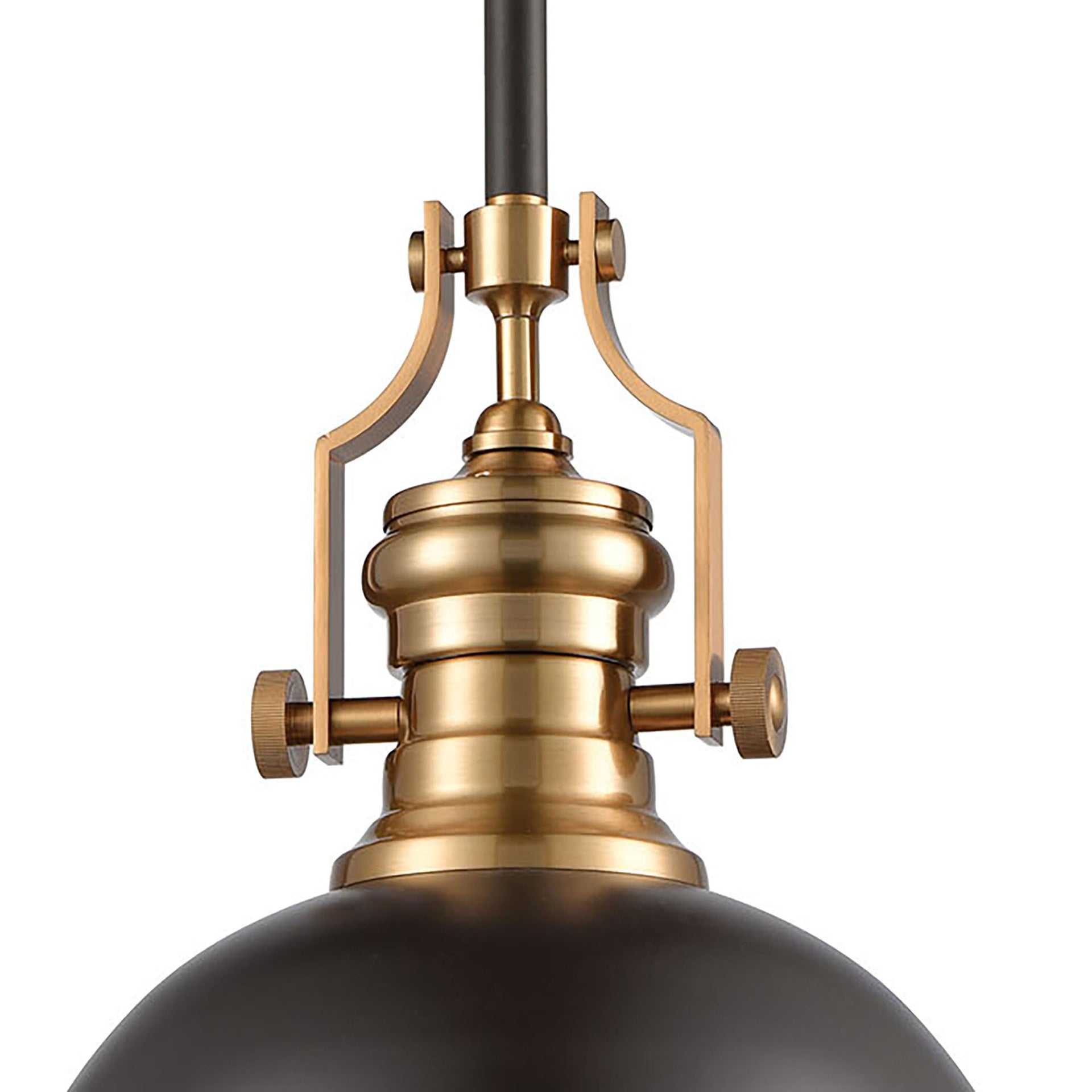 Chadwick 13'' Wide 1-Light Pendant - Satin Brass with Matte Black