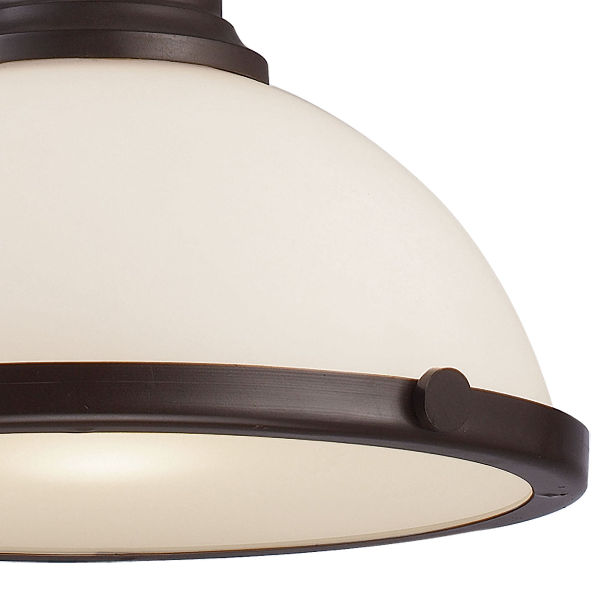 Chadwick 13'' Wide 1-Light Pendant - Oiled Bronze with White