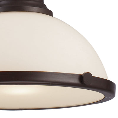 Chadwick 13'' Wide 1-Light Pendant - Oiled Bronze with White