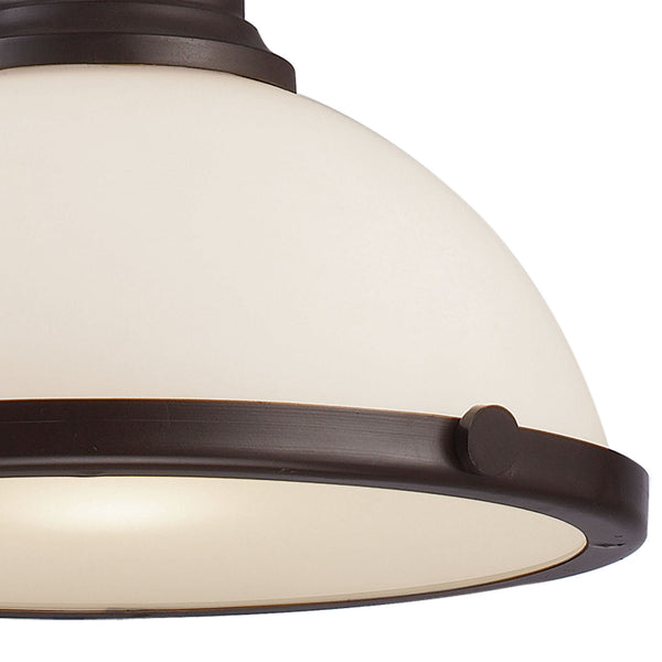 Chadwick 13'' Wide 1-Light Pendant - Oiled Bronze with White