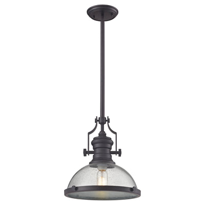 Chadwick 13'' Wide 1-Light Pendant - Oiled Bronze with Clear