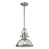 Chadwick 13'' Wide 1-Light Pendant - Satin Nickel with Clear