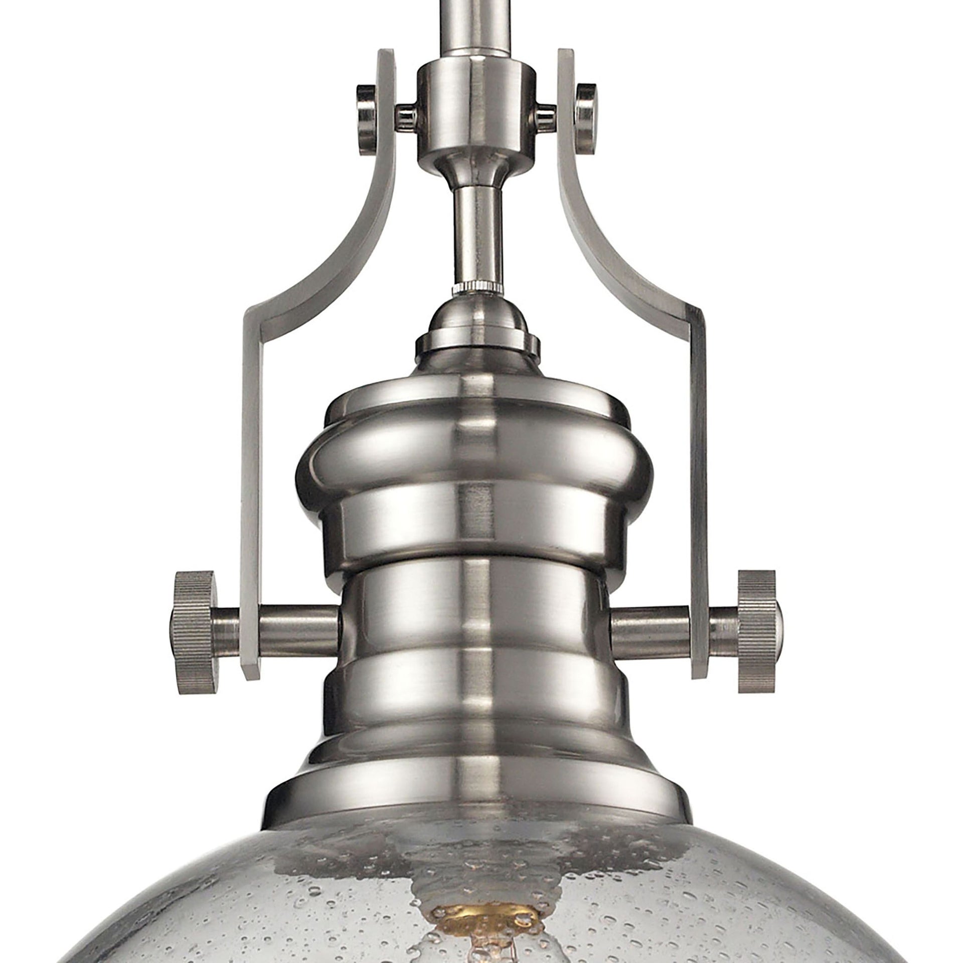 Chadwick 13'' Wide 1-Light Pendant - Satin Nickel with Clear