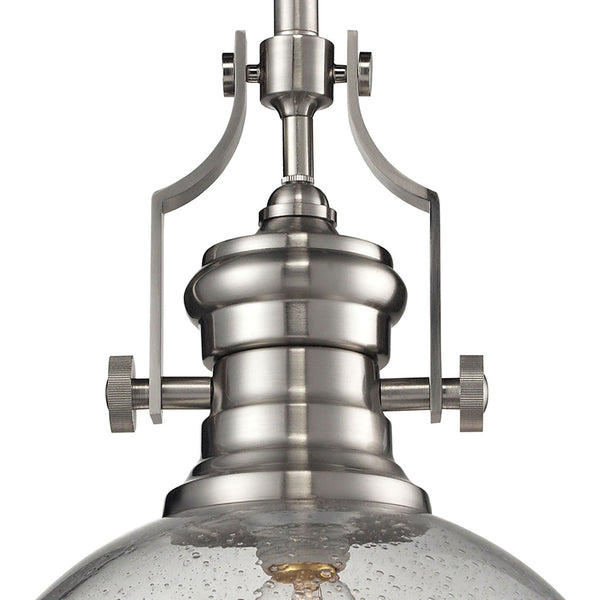 Chadwick 13'' Wide 1-Light Pendant - Satin Nickel with Clear