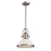 Chadwick 13'' Wide 1-Light Pendant - Satin Nickel with White Frosted