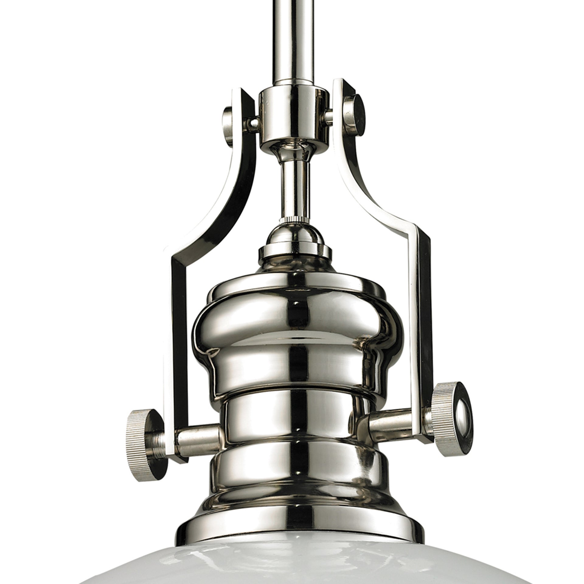 Chadwick 17'' Wide 1-Light Pendant - Polished Nickel with Gloss White