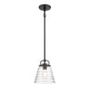Current 8'' Wide 1-Light Mini Pendant - Matte Black