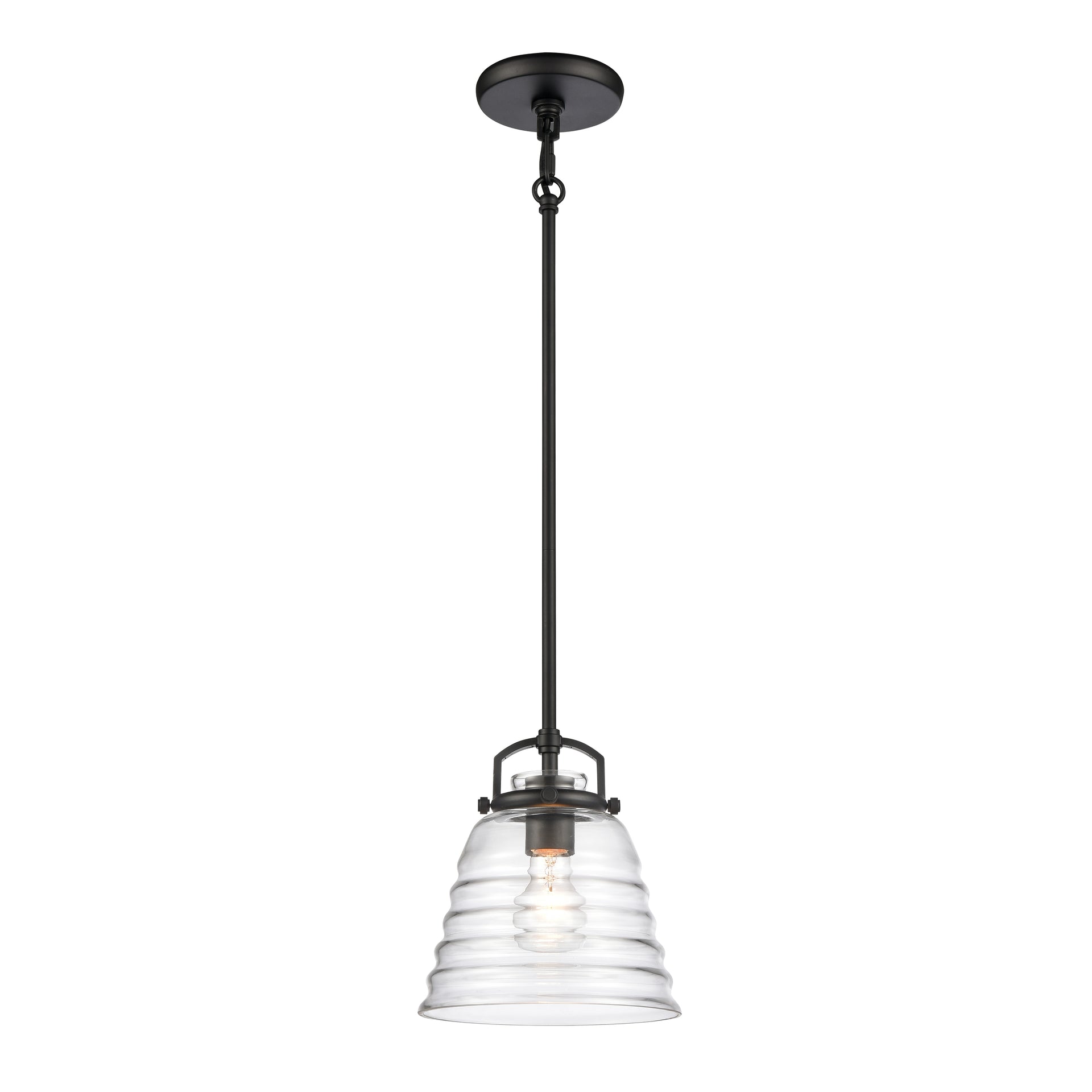 Current 8'' Wide 1-Light Mini Pendant - Matte Black