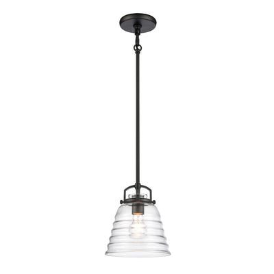 Current 8'' Wide 1-Light Mini Pendant - Matte Black