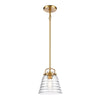 Current 8'' Wide 1-Light Mini Pendant - Satin Brass