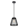 Open Louvers 10'' Wide 1-Light Mini Pendant - Matte Black
