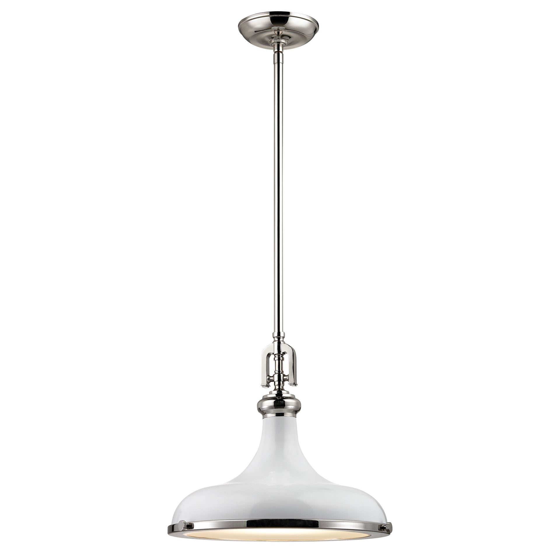 Rutherford 15'' Wide 1-Light Pendant - Gloss White