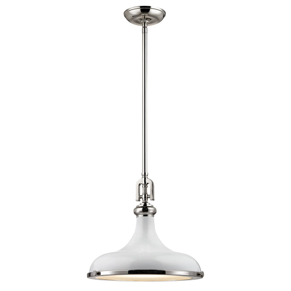 Rutherford 15'' Wide 1-Light Pendant - Gloss White