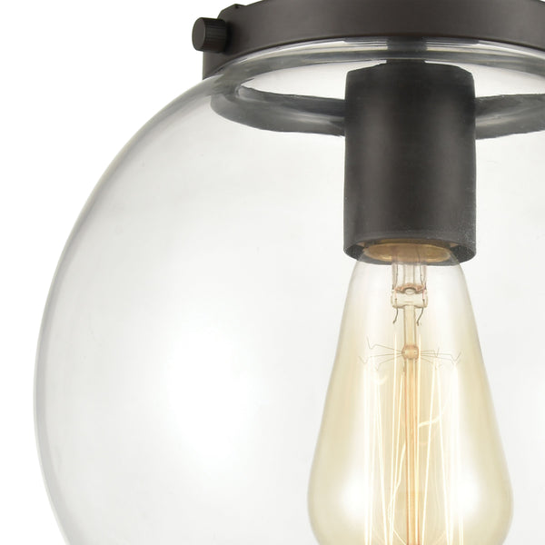 Bernice 9'' Wide 1-Light Semi Flush Mount - Oil Rubbed Bronze