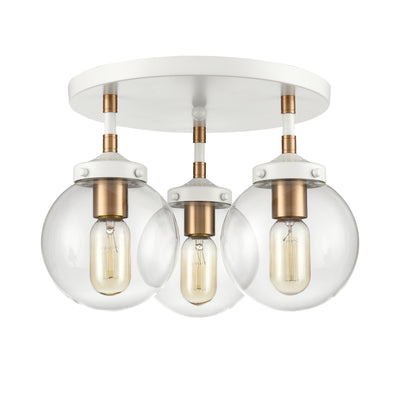 Boudreaux 15'' Wide 3-Light Semi Flush Mount - Matte White