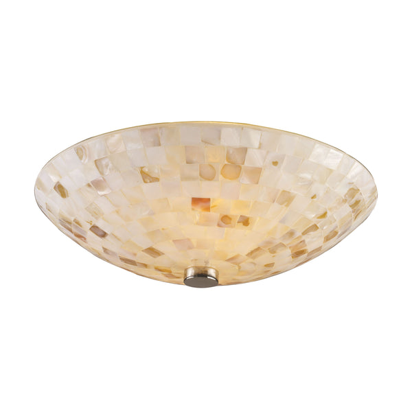 Capri 12'' Wide 2-Light Semi Flush Mount - Satin Nickel